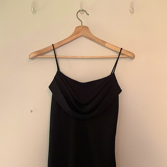 Black cowl neck evening dress - Picture 1 of 3